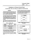 Onan C537 Remote Panel Instruction Sheet